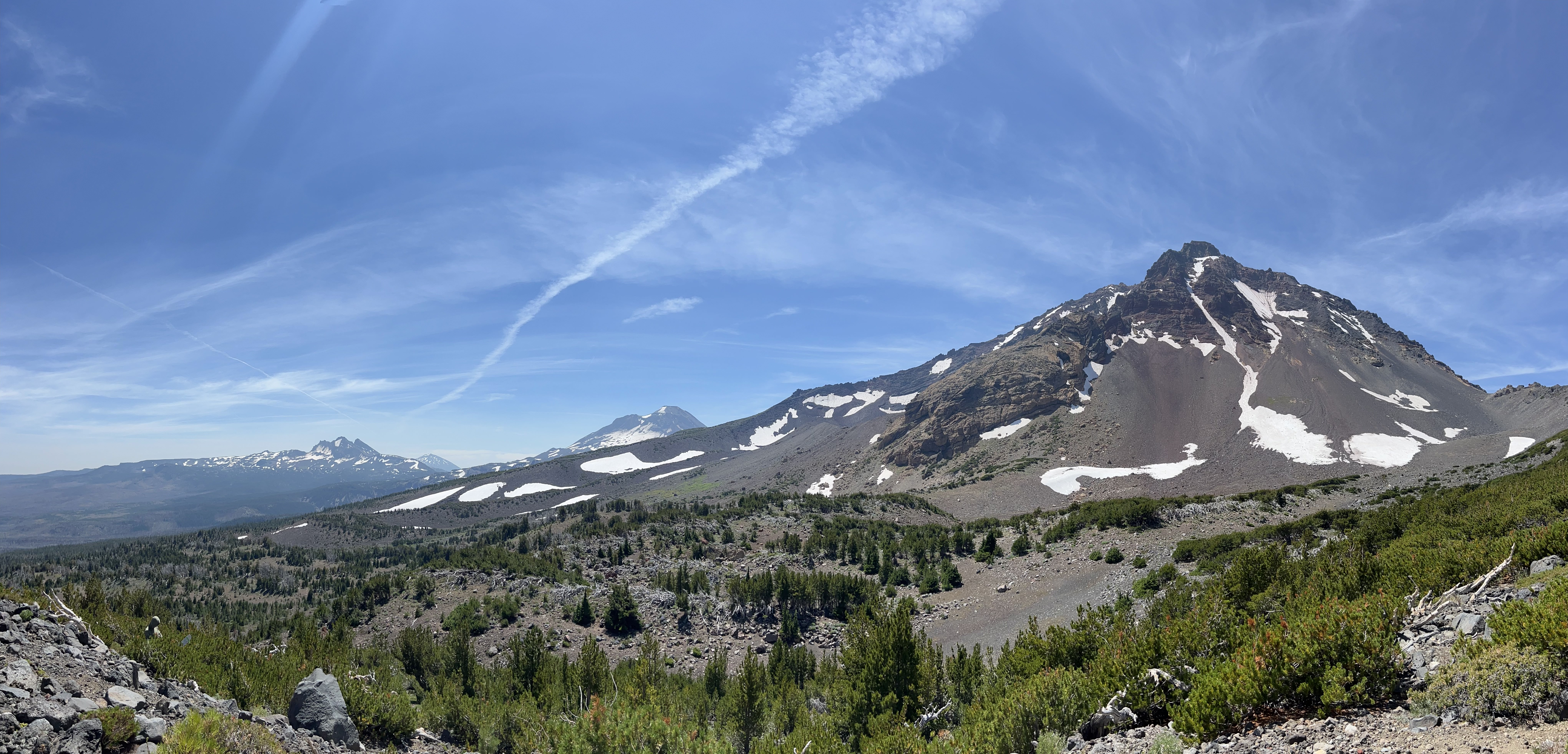 Panoramic shot of sisters